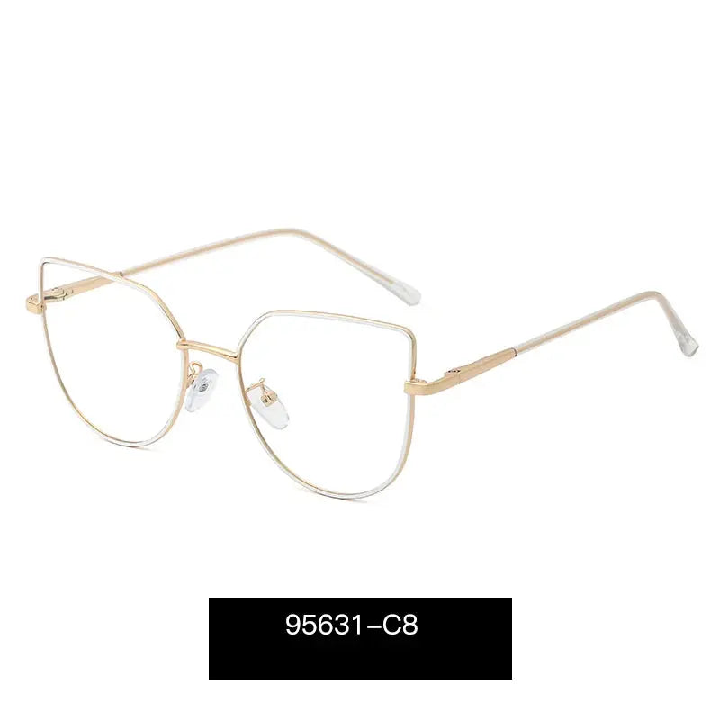 Women's Cat Eye Full Rim Alloy Prescription Glasses 195631 — view 6 | Rx Spectacle
