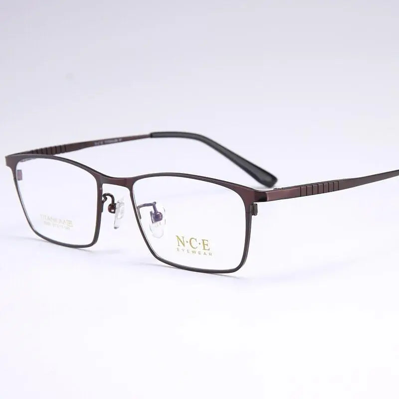 Unisex Square Full Rim Titanium Prescription Glasses 5000 — view 4 | Rx Spectacle