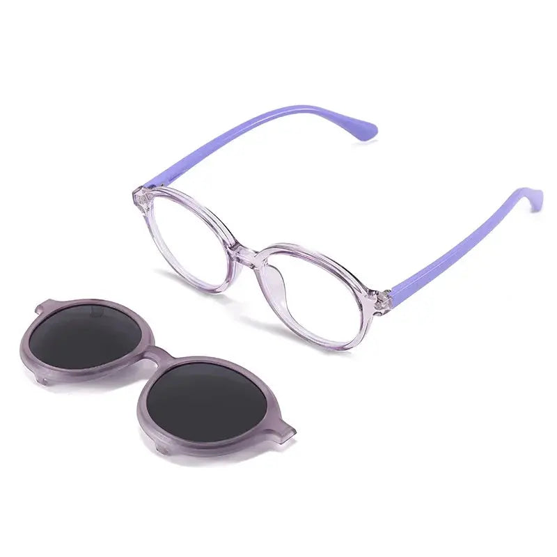 Unisex Round Full Rim TR90 Clip-On Reading Glasses 517361 — view 3 | Rx Spectacle