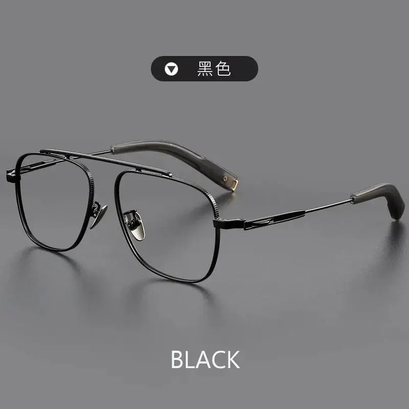 Men's Square Full Rim Titanium Prescription Glasses 344105 — view 3 | Rx Spectacle