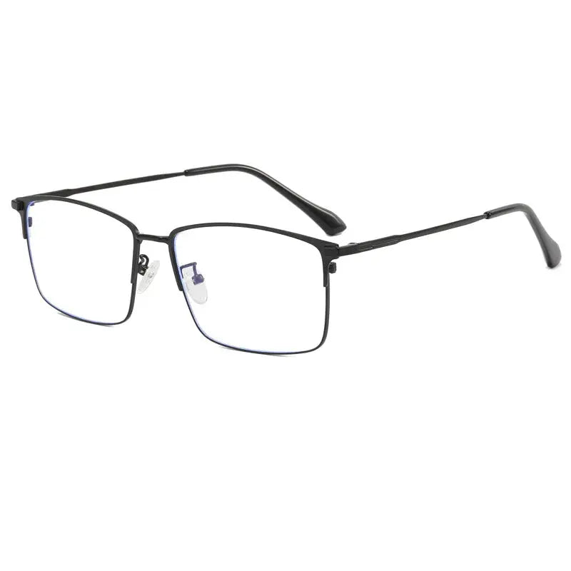 Men's Square Full Rim Titanium Oversized Prescription Glasses 101951 — view 5 | Rx Spectacle