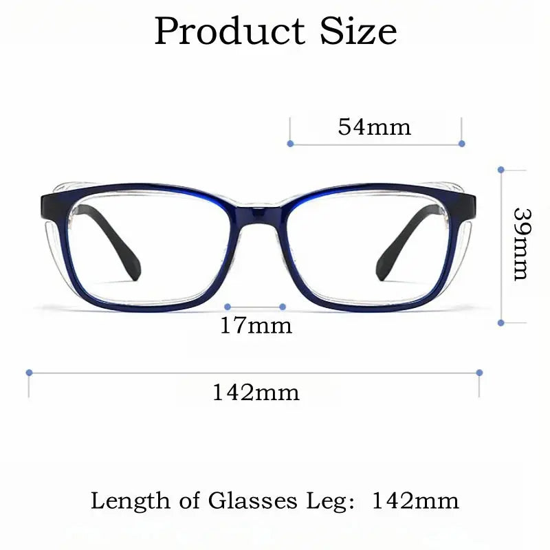 Unisex Rectangular Full Rim Clip-On Prescription Glasses 910210 — view 2 | Rx Spectacle