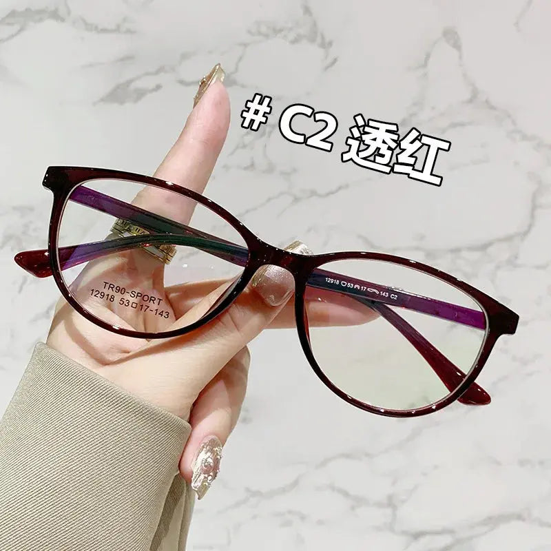 Women's Cat Eye Full Rim Titanium Prescription Glasses 12918 — view 8 | Rx Spectacle
