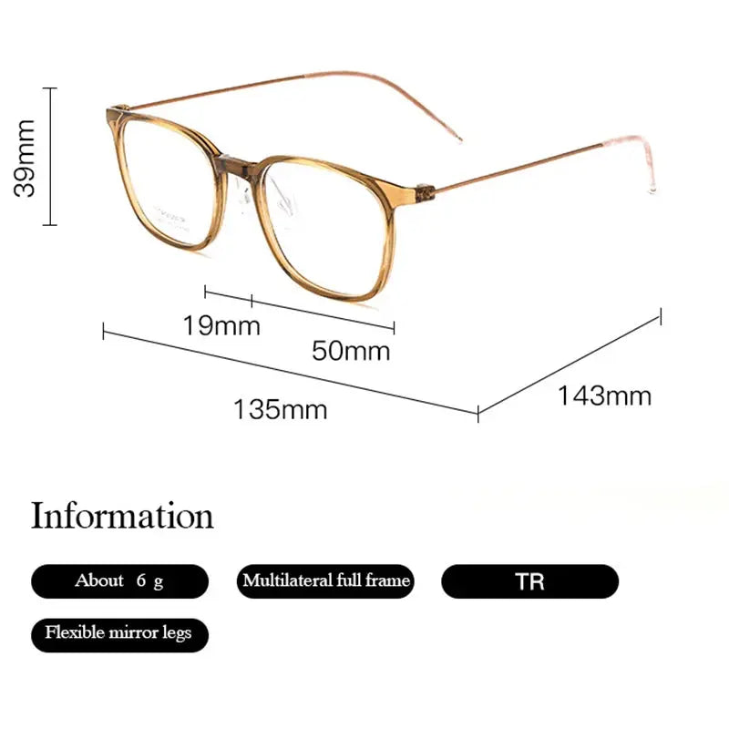 Women's Square Full Rim TR90 Prescription Glasses 5826 — view 2 | Rx Spectacle