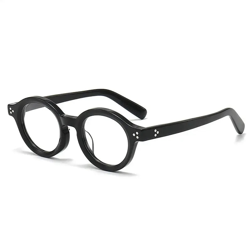 Unisex Round Full Rim Acetate Prescription Glasses 94148 — view 3 | Rx Spectacle