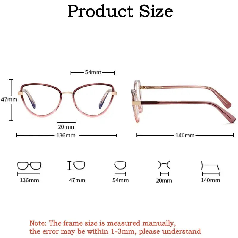 Women's Cat Eye Full Rim TR90 Prescription Glasses 397740 — view 2 | Rx Spectacle