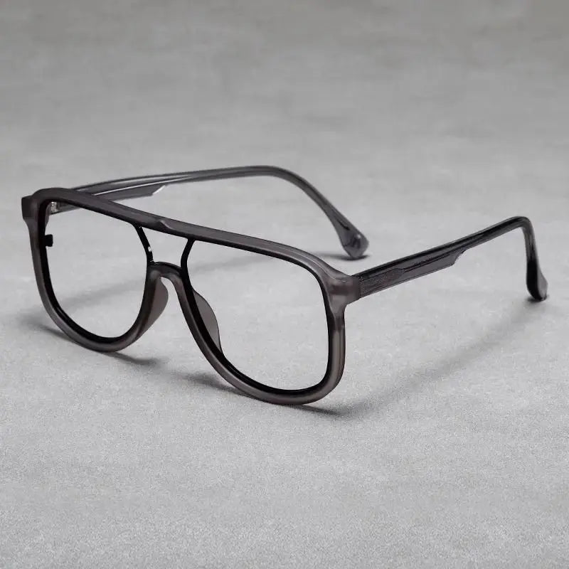 Unisex Square Full Rim Alloy Double Bridge Prescription Glasses 2230 — view 7 | Rx Spectacle