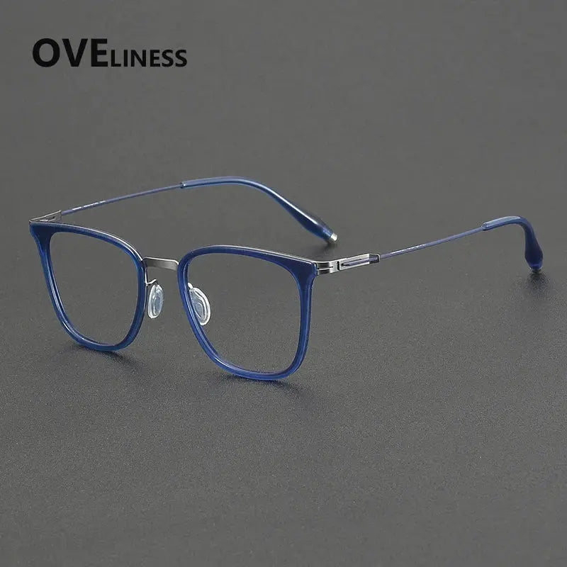 Women's Square Full Rim Titanium Prescription Glasses 22507 — view 8 | Rx Spectacle
