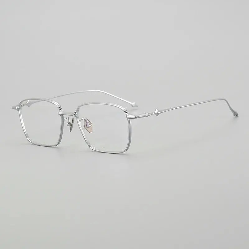 Unisex Irregular Full Rim Titanium Prescription Glasses 94147 — view 3 | Rx Spectacle