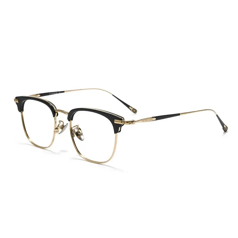 Unisex Square Full Rim Titanium Prescription Glasses 380901 — view 5 | Rx Spectacle