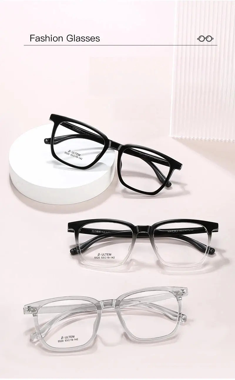 Unisex Square Full Rim Plastic Prescription Glasses 5520 — view 8 | Rx Spectacle