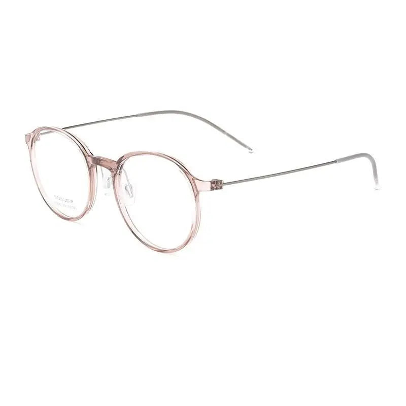 Unisex Round Full Rim Titanium Prescription Glasses 5825M — view 9 | Rx Spectacle