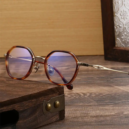 Women's Polygon Full Rim Titanium Prescription Glasses 636893 — view 1 | Rx Spectacle