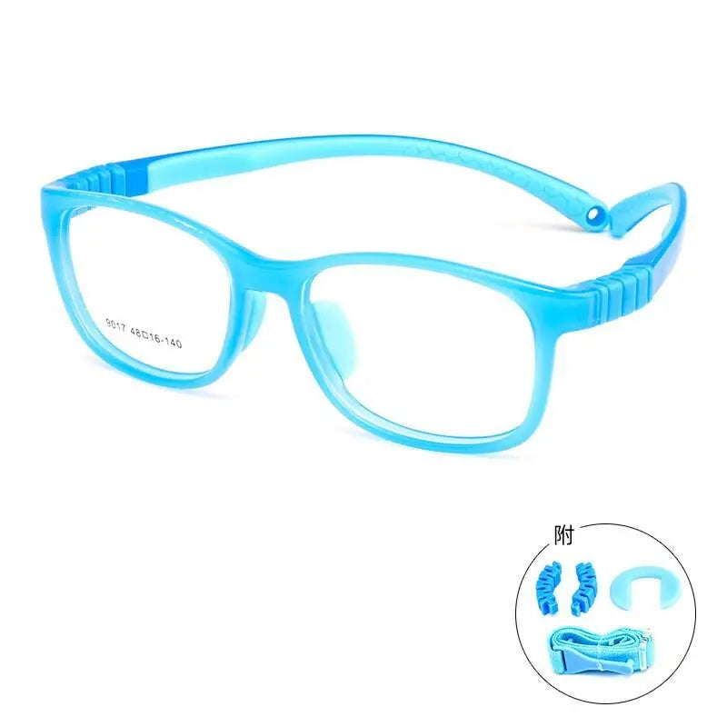 Unisex Square Full Rim TR90 Screwless Prescription Glasses 901et — view 3 | Rx Spectacle