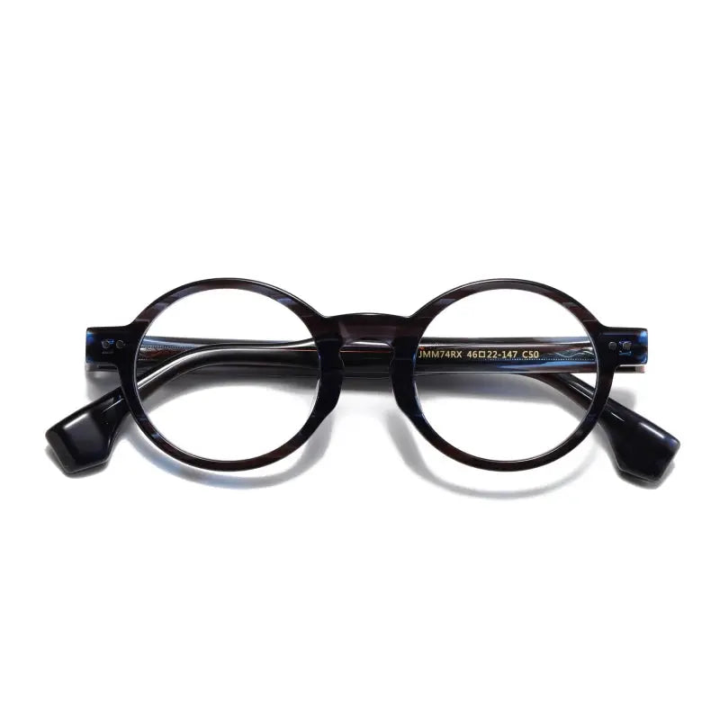 Unisex Round Full Rim Acetate Prescription Glasses 51474 — view 5 | Rx Spectacle