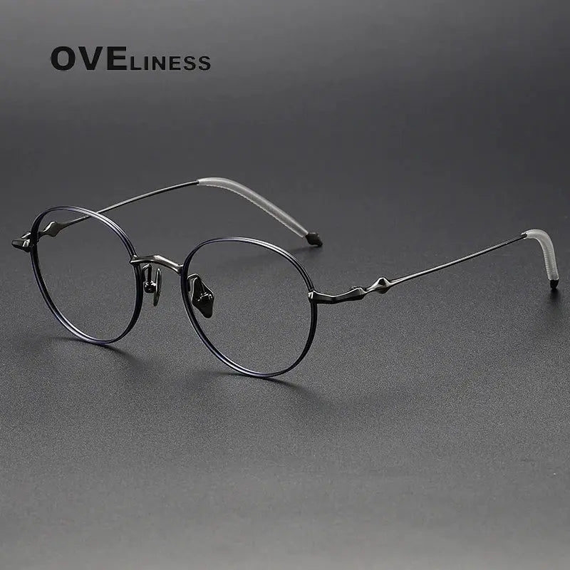 Women's Round Full Rim Titanium Prescription Glasses 369135 — view 8 | Rx Spectacle