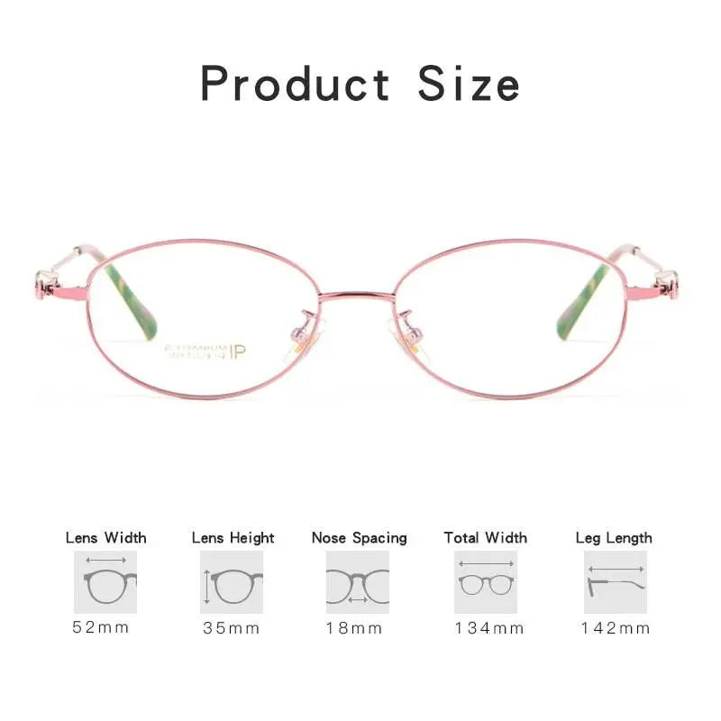 Women's Oval Full Rim Alloy Prescription Glasses 3524X — view 8 | Rx Spectacle