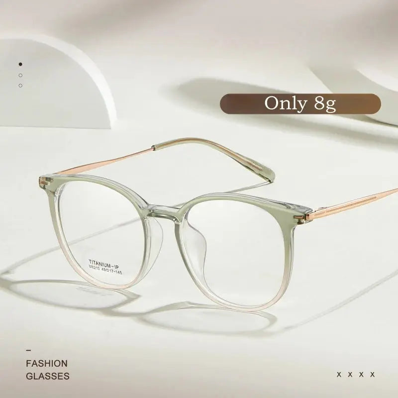 Unisex Square Full Rim Titanium Prescription Glasses 8210 — view 2 | Rx Spectacle