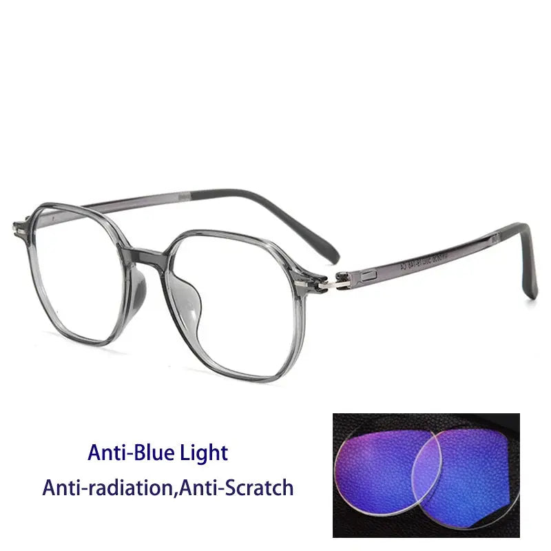 Unisex Polygon Full Rim TR90 Prescription Glasses 256856 — view 6 | Rx Spectacle