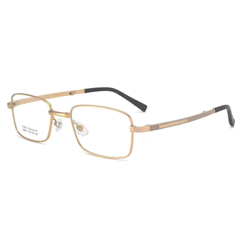 Unisex Rectangular Full Rim Titanium Prescription Glasses 884800 — view 3 | Rx Spectacle