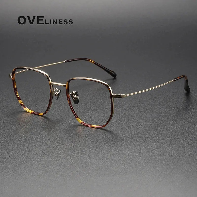 Women's Polygon Full Rim Titanium Prescription Glasses 928512 — view 3 | Rx Spectacle