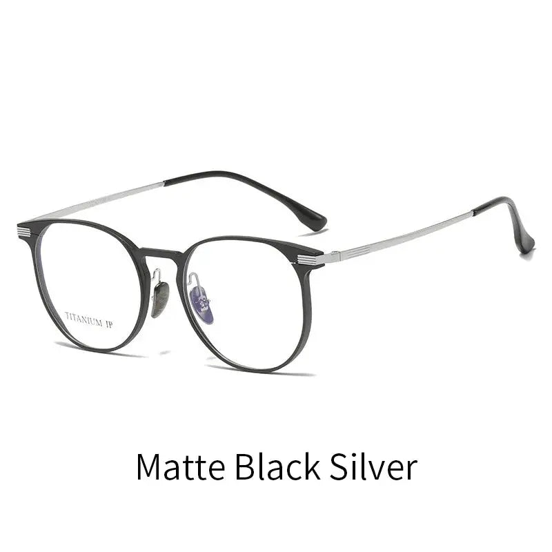 Women's Round Full Rim Titanium Prescription Glasses 20250 — view 3 | Rx Spectacle