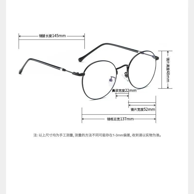 Unisex Round Full Rim Alloy Prescription Glasses 1912 — view 7 | Rx Spectacle