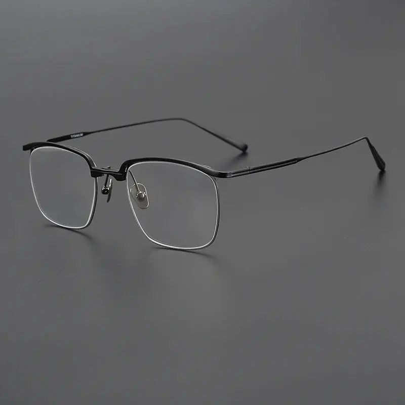 Men's Browline Full Rim Titanium Prescription Glasses 63145 — view 7 | Rx Spectacle