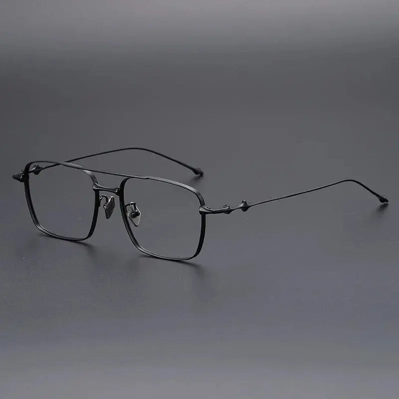 Men's Square Full Rim Titanium Prescription Glasses 31911 — view 4 | Rx Spectacle