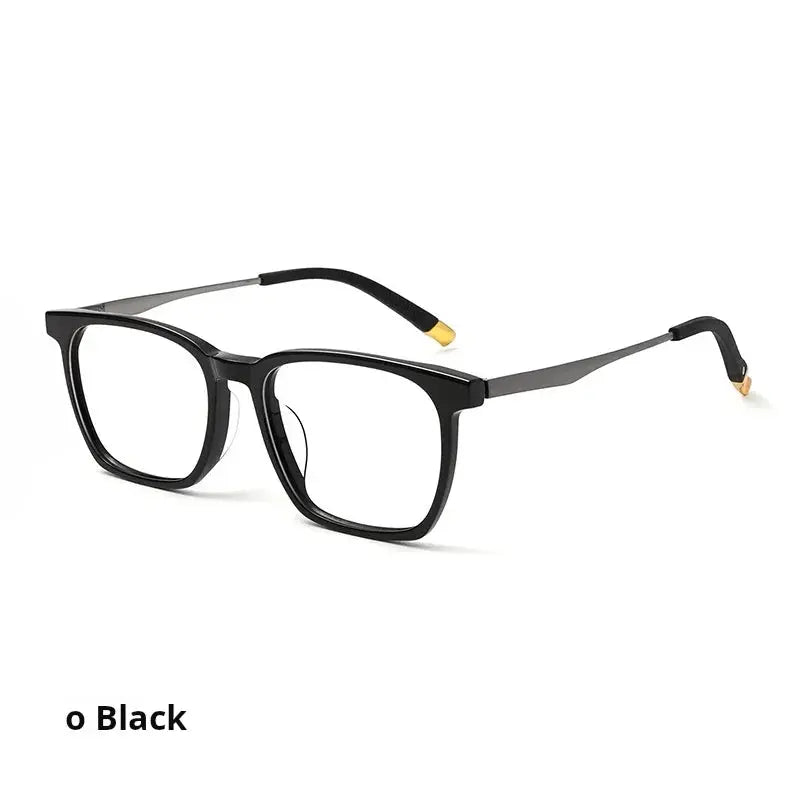 Unisex Square Full Rim Titanium Oversized Prescription Glasses 72582 — view 3 | Rx Spectacle