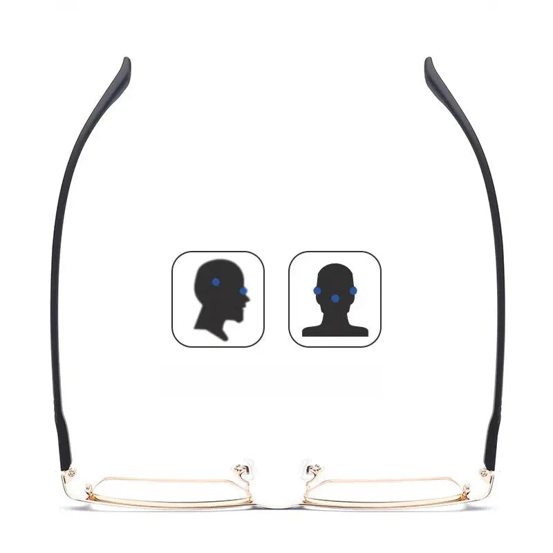 Men's Square Full Rim TR90 Prescription Glasses Y9522 — view 5 | Rx Spectacle