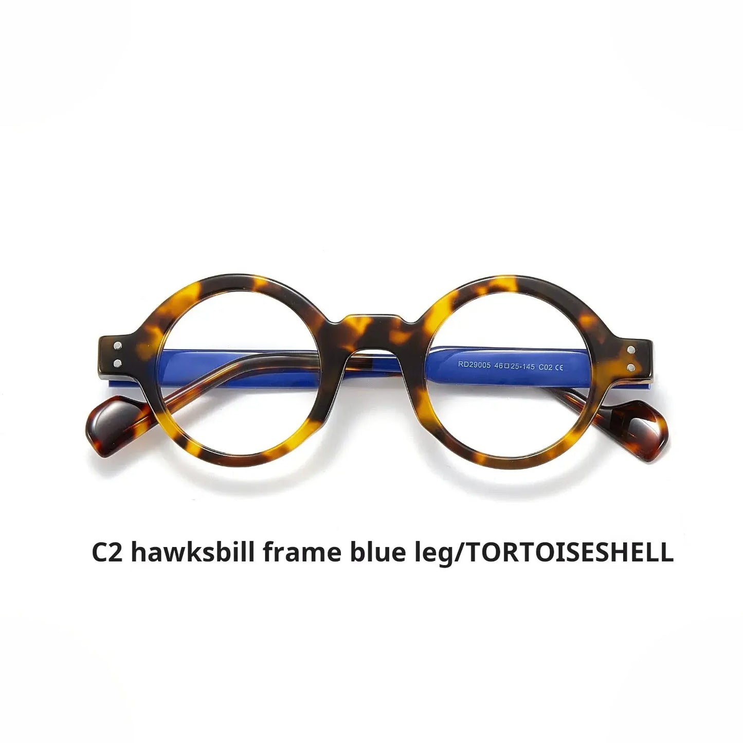 Unisex Round Full Rim Acetate Prescription Glasses 90265 — view 3 | Rx Spectacle