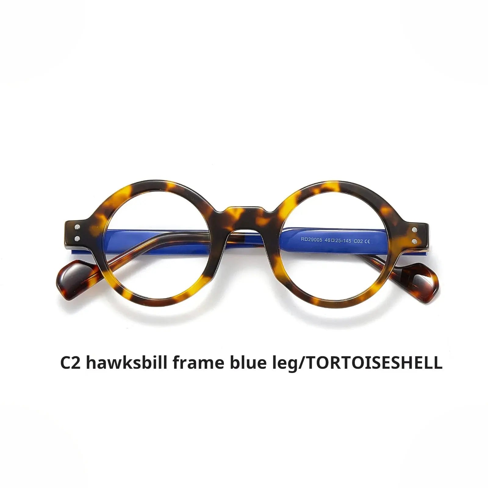 Unisex Round Full Rim Acetate Prescription Glasses 90265 — view 3 | Rx Spectacle