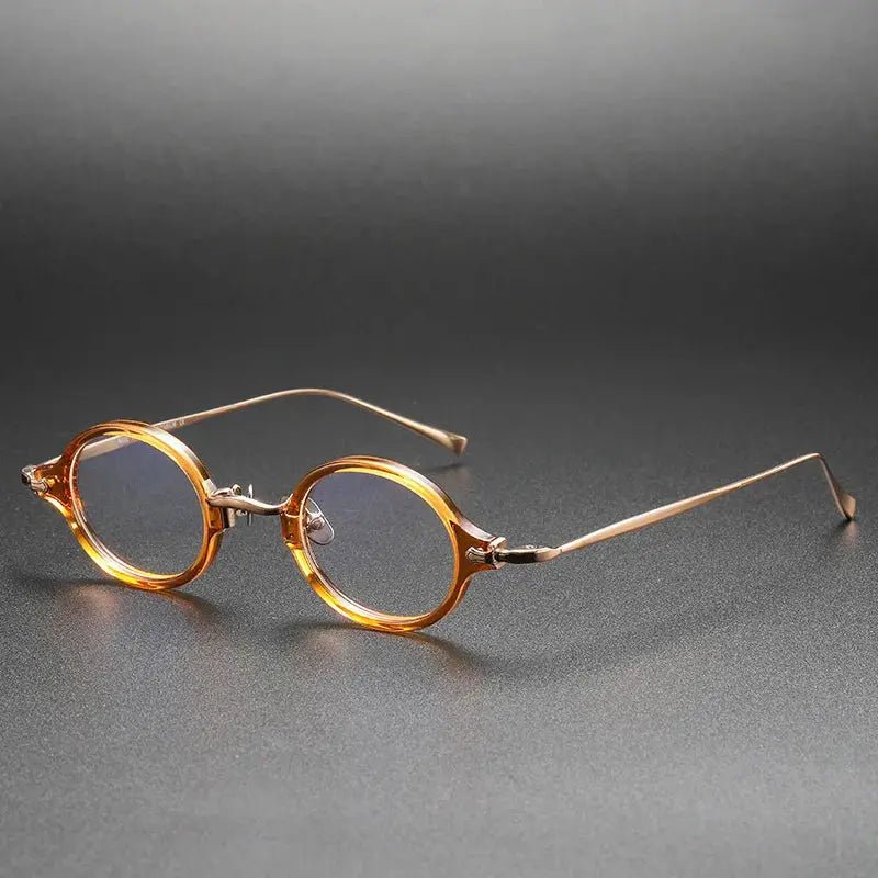 Women's Round Full Rim Titanium Prescription Glasses 722181 — view 4 | Rx Spectacle