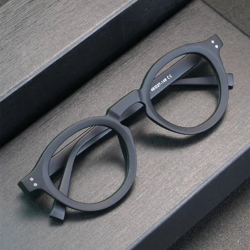 Unisex Round Full Rim Acetate Prescription Glasses Xk2090 — view 1 | Rx Spectacle