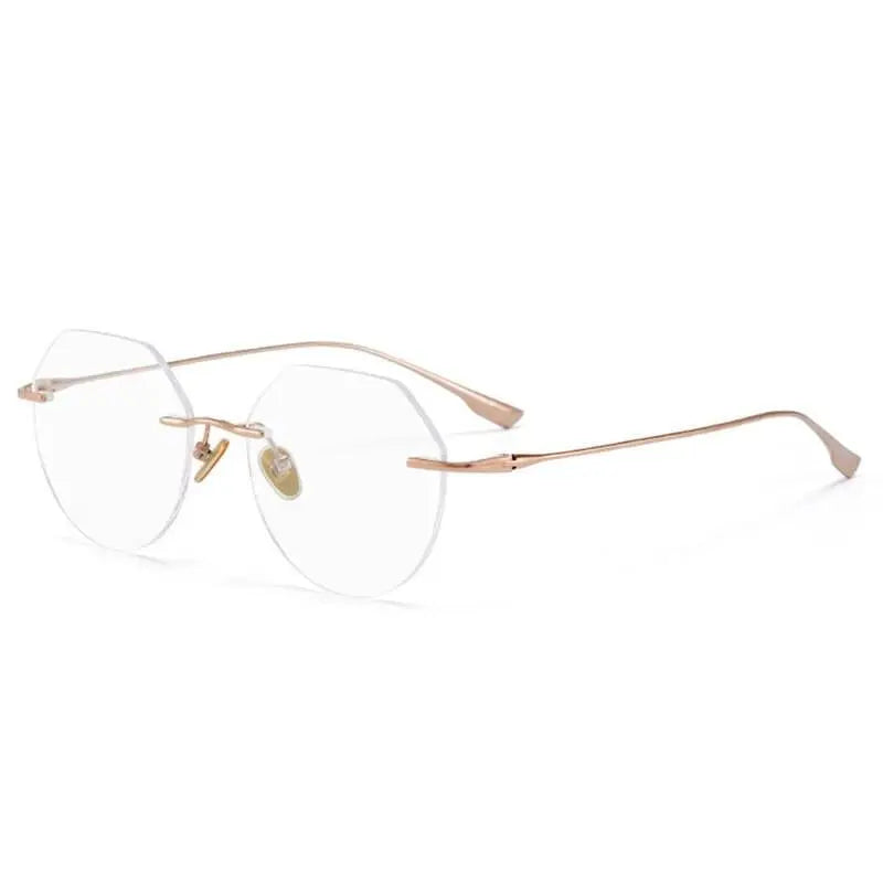 Men's Rimless Titanium Prescription Glasses 121214 — view 5 | Rx Spectacle