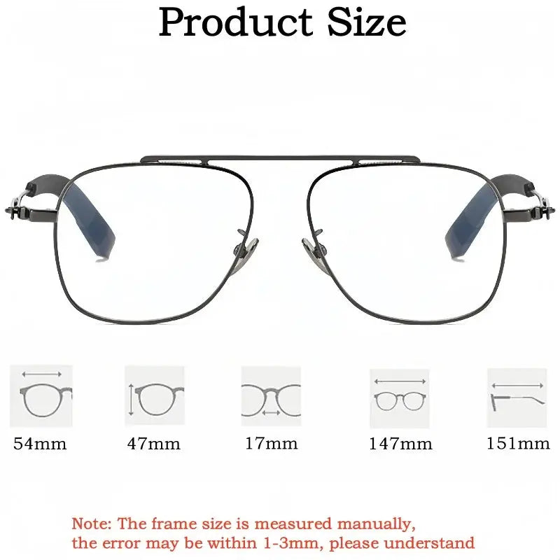 Men's Oval Full Rim Titanium Prescription Glasses 369105 — view 2 | Rx Spectacle