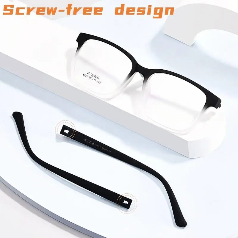 Unisex Square Full Rim TR90 Screwless Prescription Glasses — view 10 | Rx Spectacle