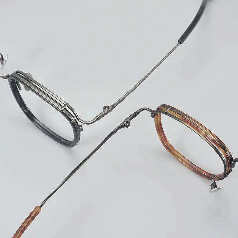 Unisex Square Full Rim Titanium Prescription Glasses 6015 — view 5 | Rx Spectacle