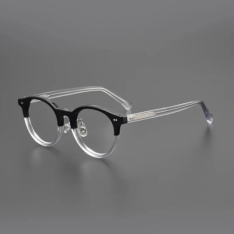 Unisex Round Full Rim Acetate Prescription Glasses 798615 — view 5 | Rx Spectacle