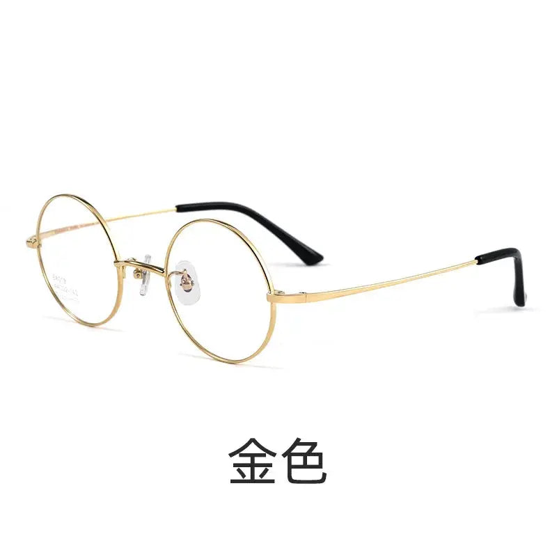 Women's Round Full Rim Titanium Prescription Glasses 8786 — view 4 | Rx Spectacle