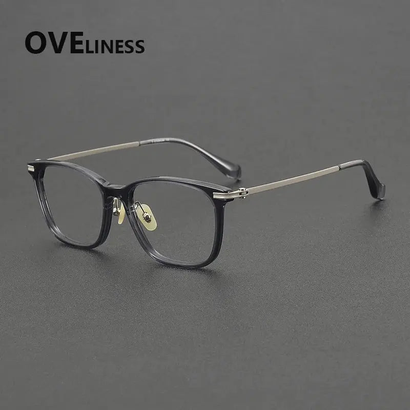 Unisex Square Full Rim Titanium Prescription Glasses 390012 — view 6 | Rx Spectacle