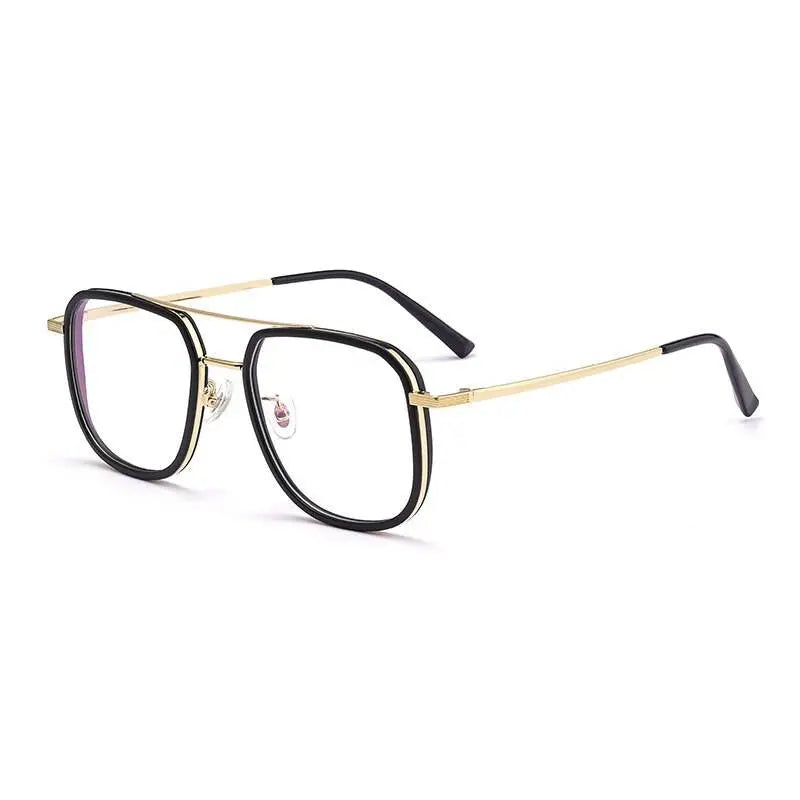 Unisex Square Full Rim Titanium Prescription Glasses 2218YJ — view 3 | Rx Spectacle