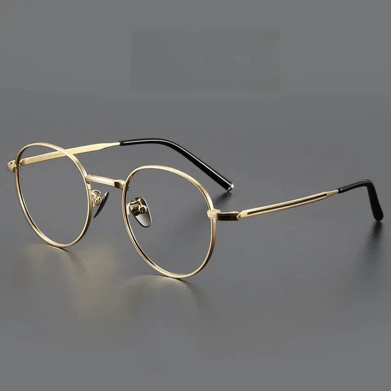 Women's Round Full Rim Titanium Prescription Glasses 182000 — view 4 | Rx Spectacle