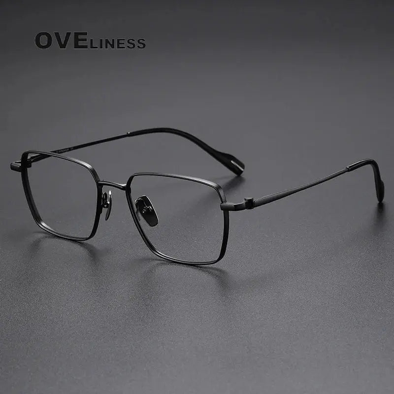 Unisex Polygon Full Rim Titanium Prescription Glasses 781012 — view 3 | Rx Spectacle