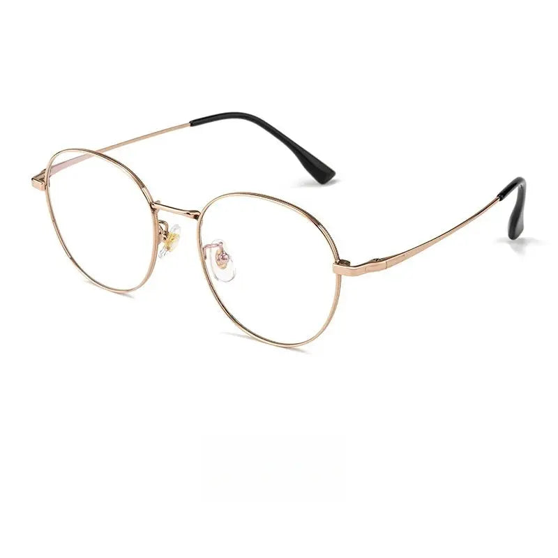 Women's Round Full Rim Titanium Prescription Glasses 88002 — view 6 | Rx Spectacle