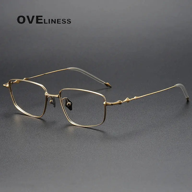 Unisex Polygon Full Rim Titanium Prescription Glasses 145185 — view 6 | Rx Spectacle