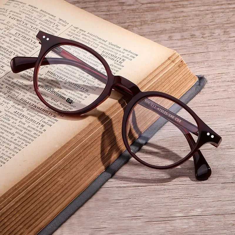 Women's Round Full Rim Acetate Prescription Glasses 934111 — view 3 | Rx Spectacle