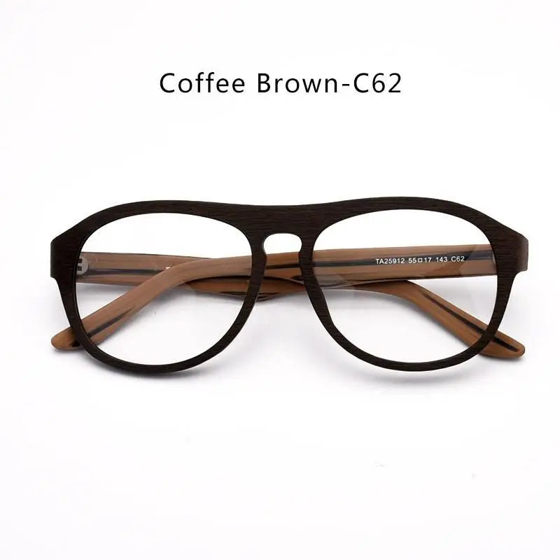 Unisex Square Full Rim Wood Prescription Glasses Ta25912 — view 3 | Rx Spectacle