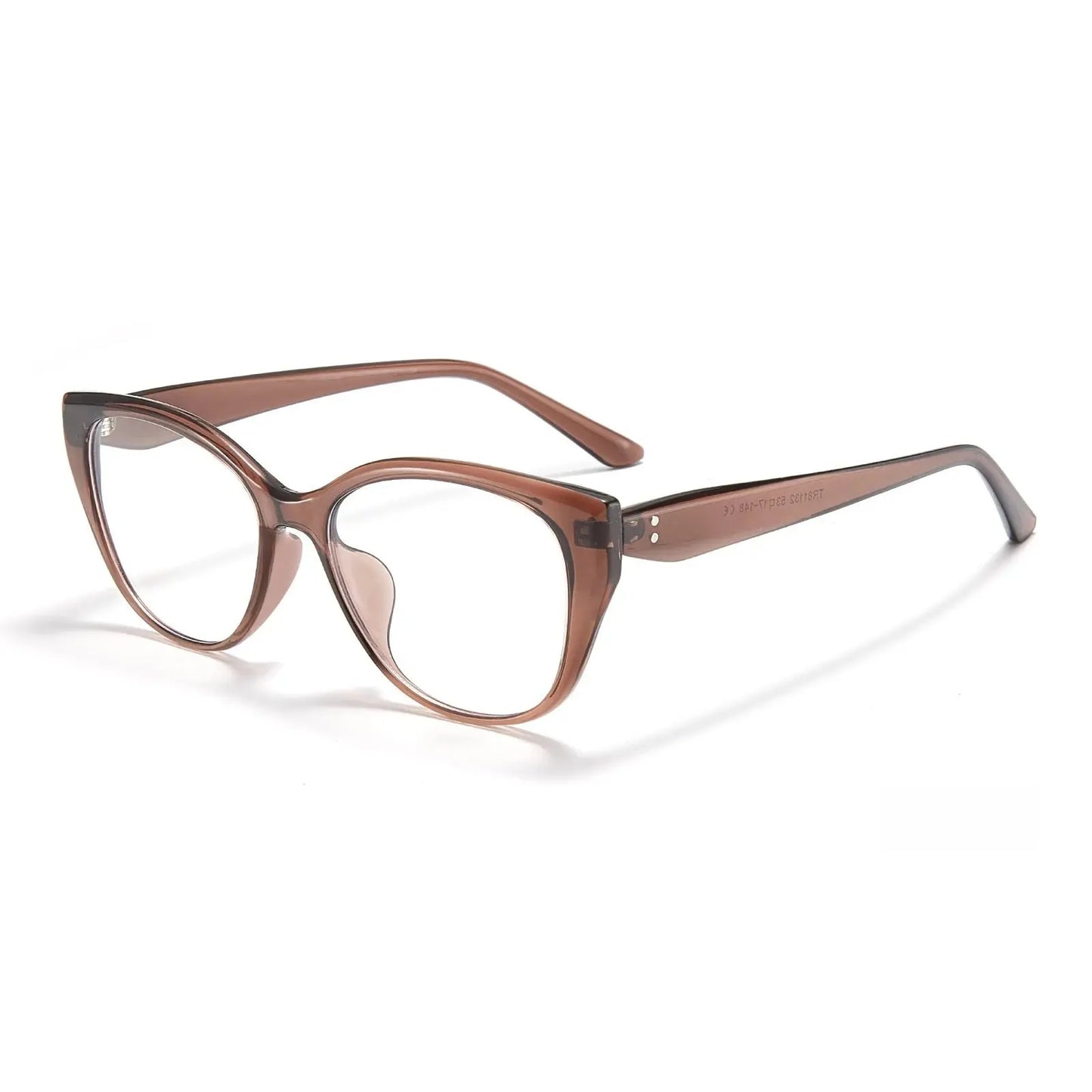 Women's Cat Eye Full Rim Titanium Prescription Glasses 81132 — view 5 | Rx Spectacle